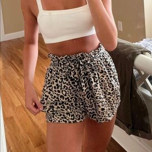 hollister cheetah tied shorts